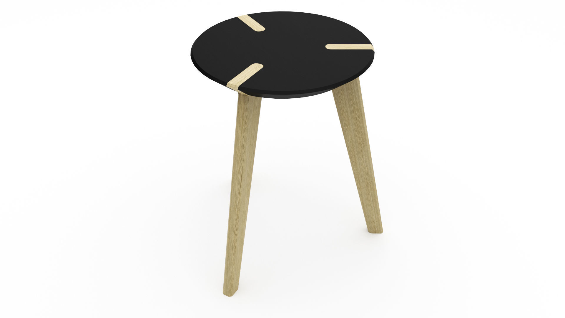 Wooden Stool - 3ds Max 3D model_8