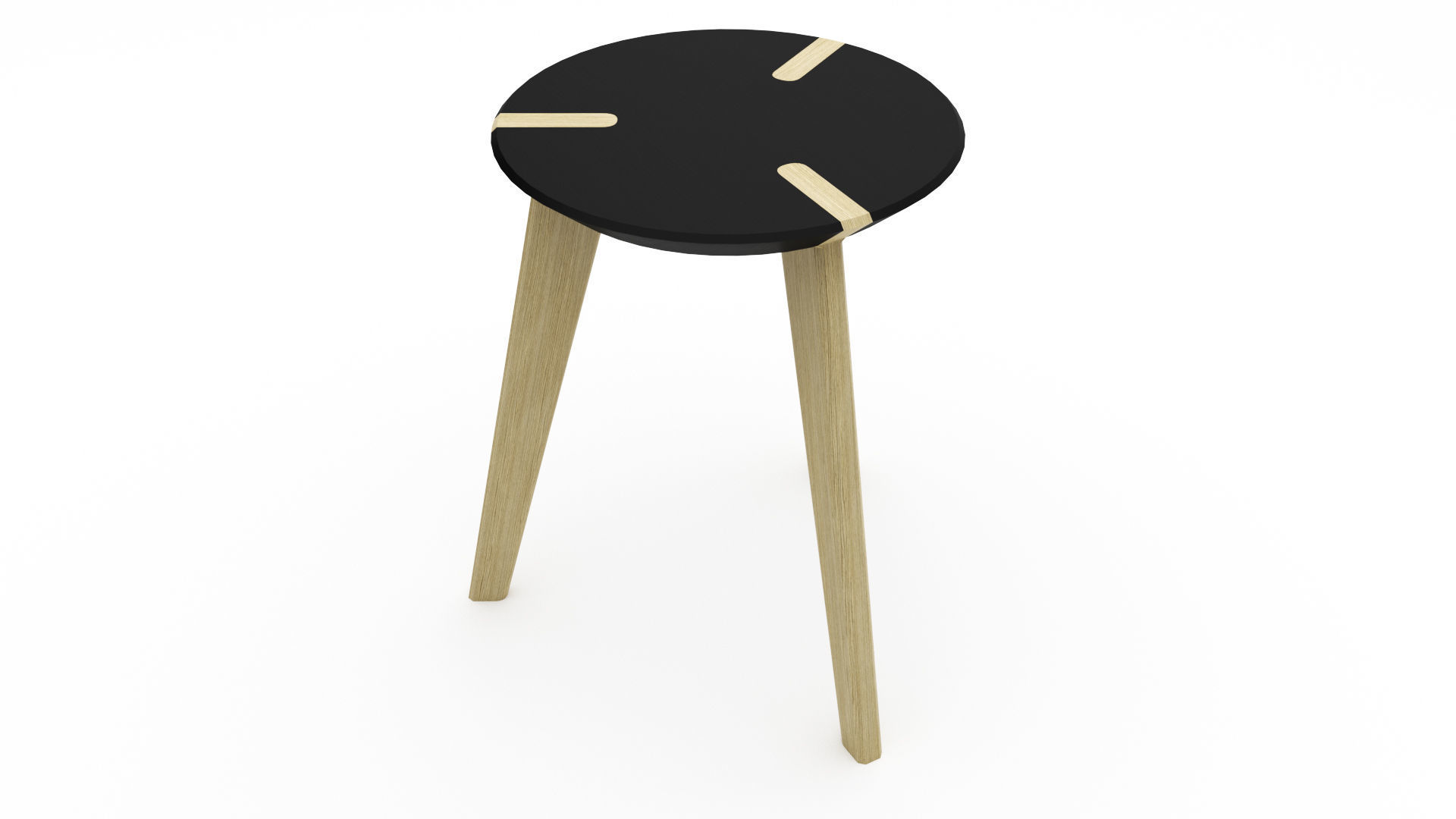 Wooden Stool - 3ds Max 3D model_2