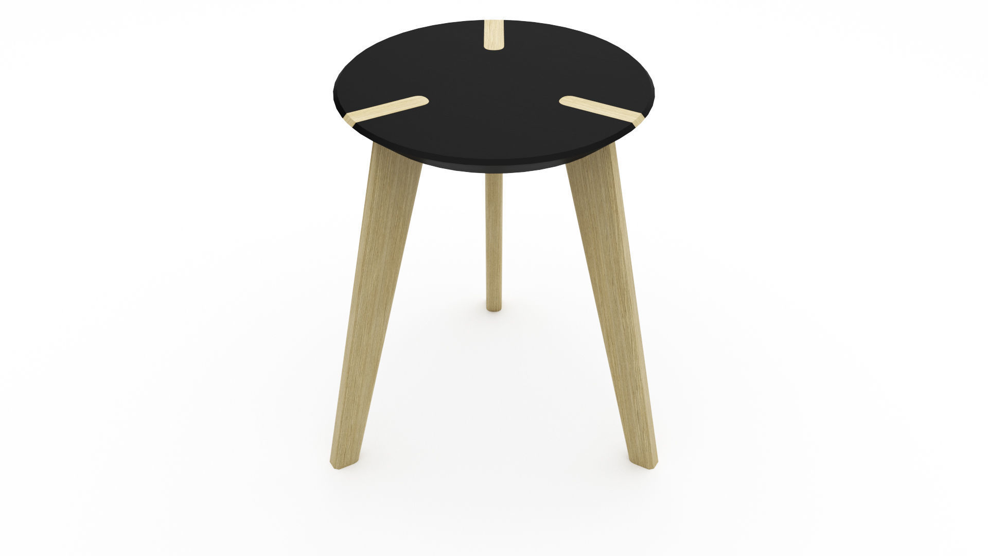 Wooden Stool - 3ds Max 3D model_1