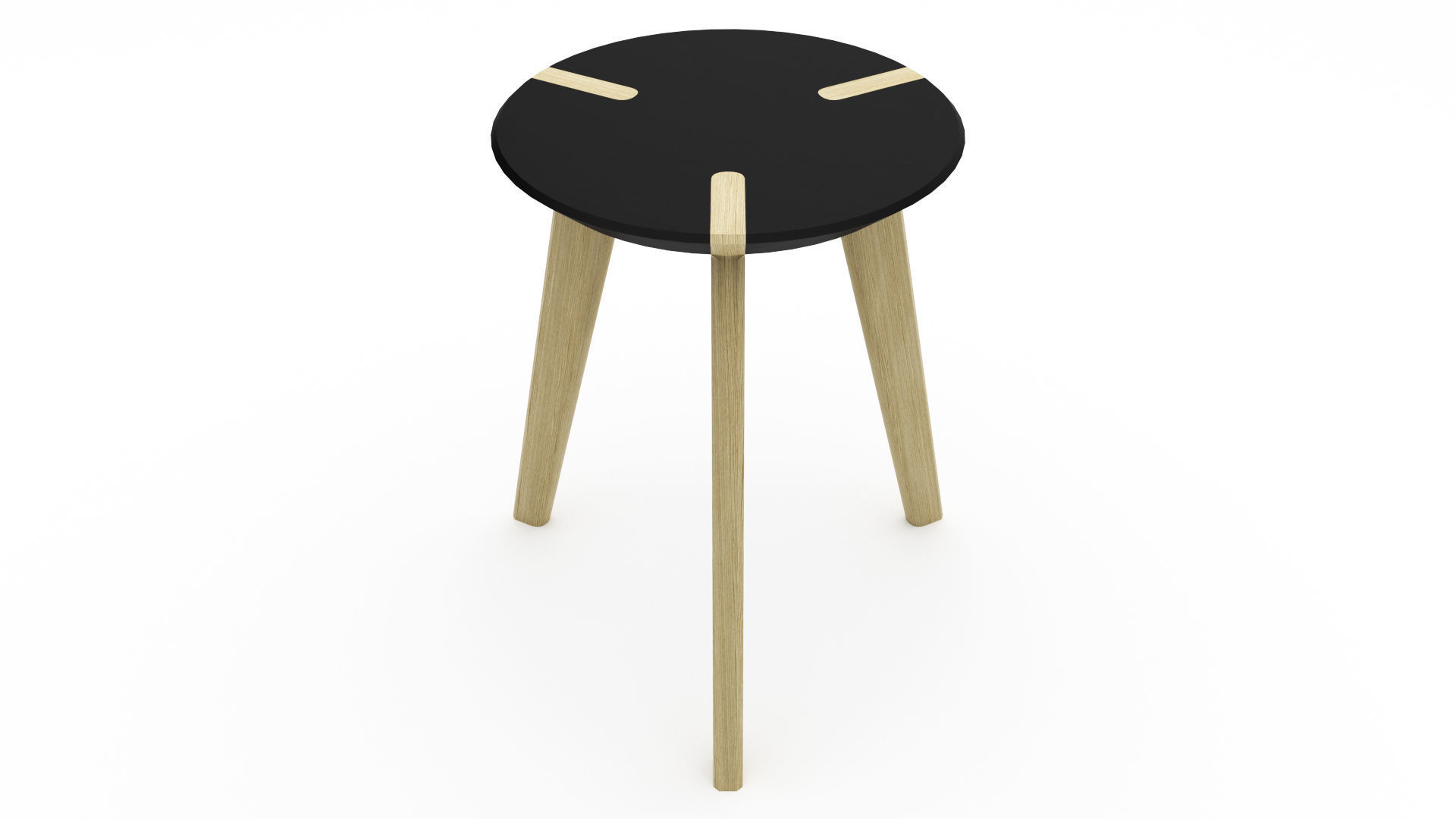 Wooden Stool - 3ds Max 3D model_7