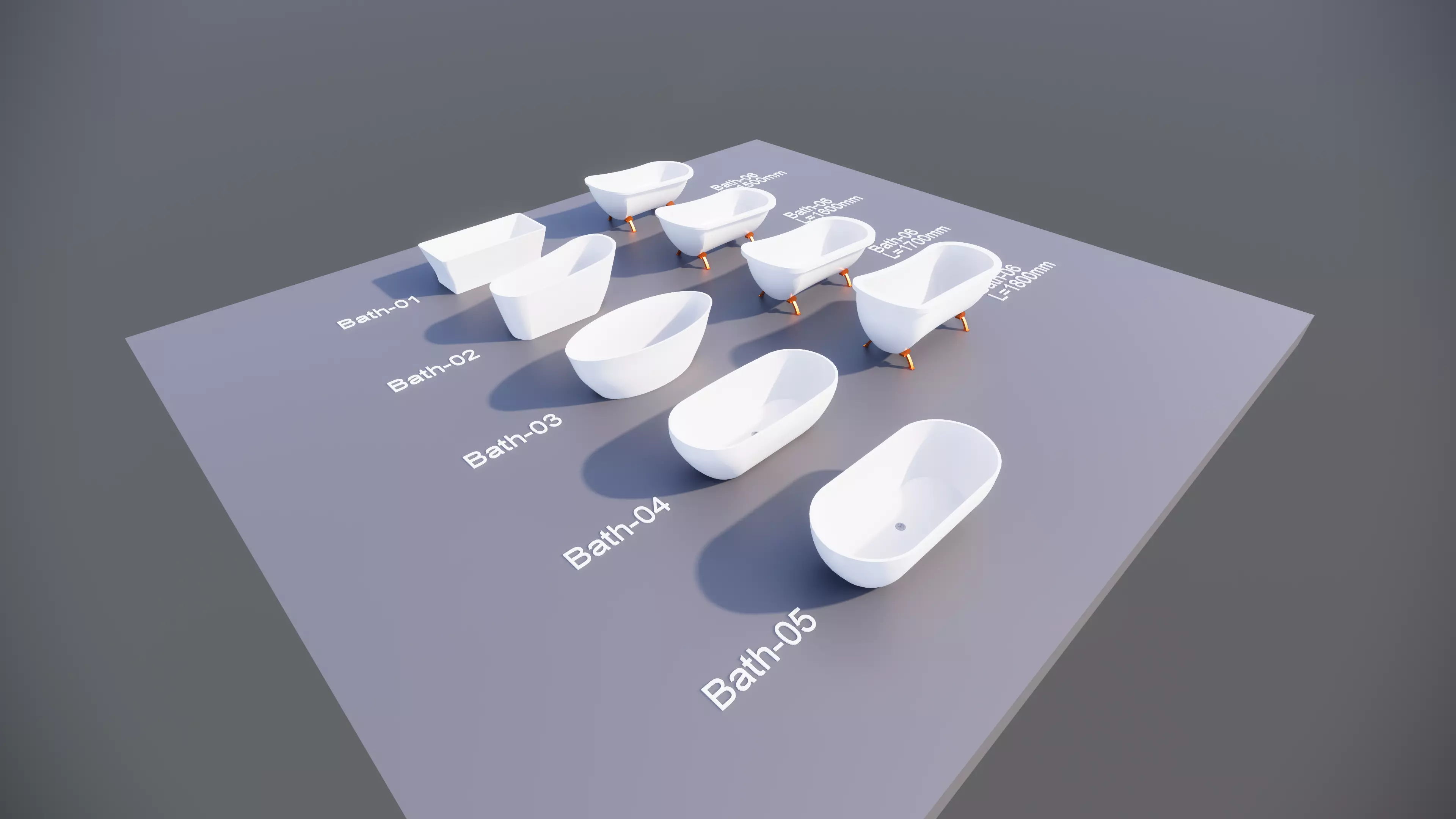 Bath Collection x6 3D model_0