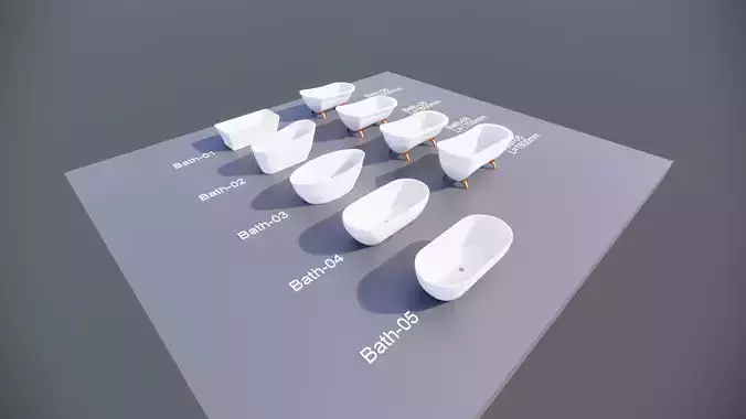 Bath Collection x6 3D model