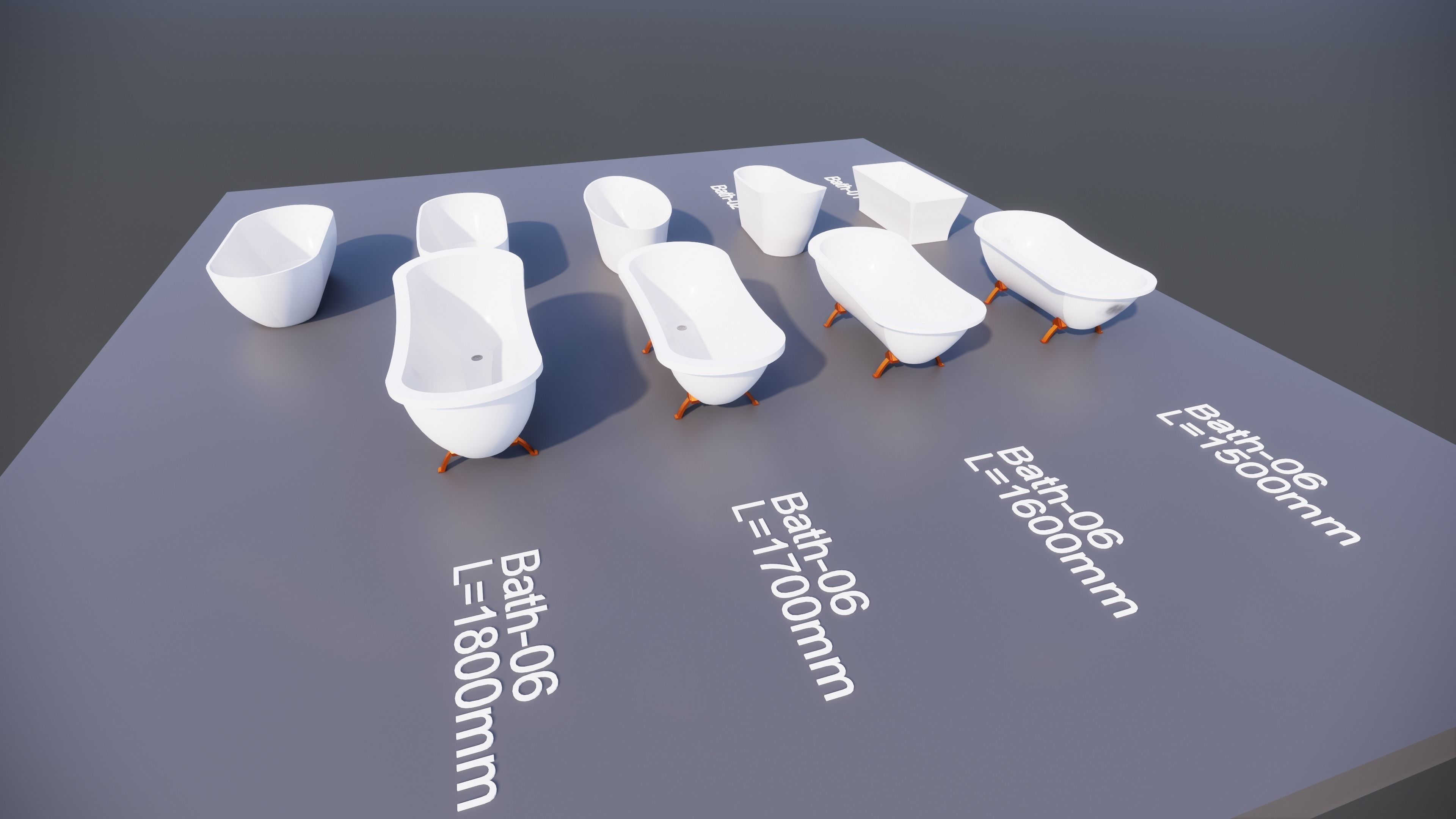 Bath Collection x6 3D model_8