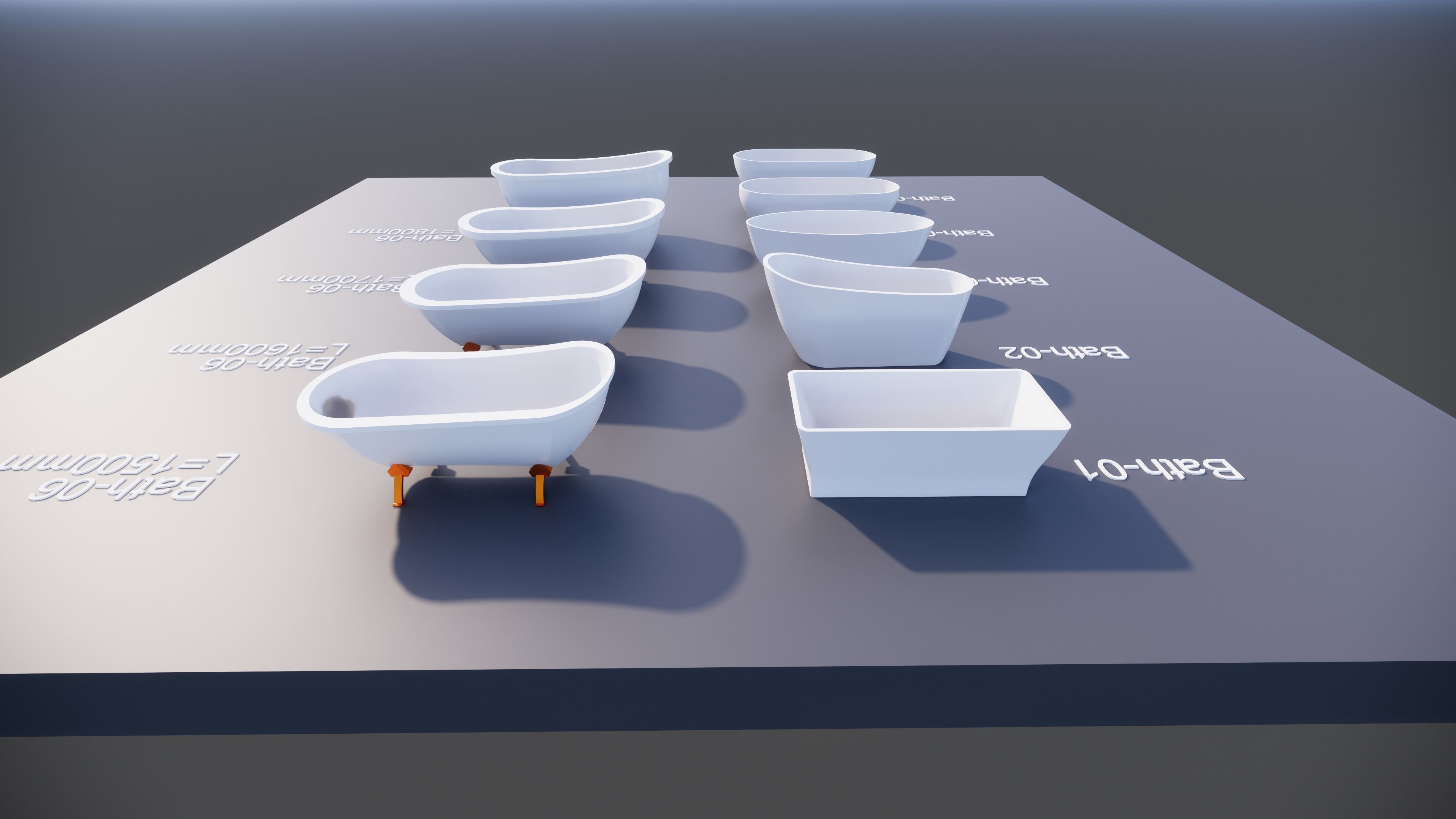 Bath Collection x6 3D model_5