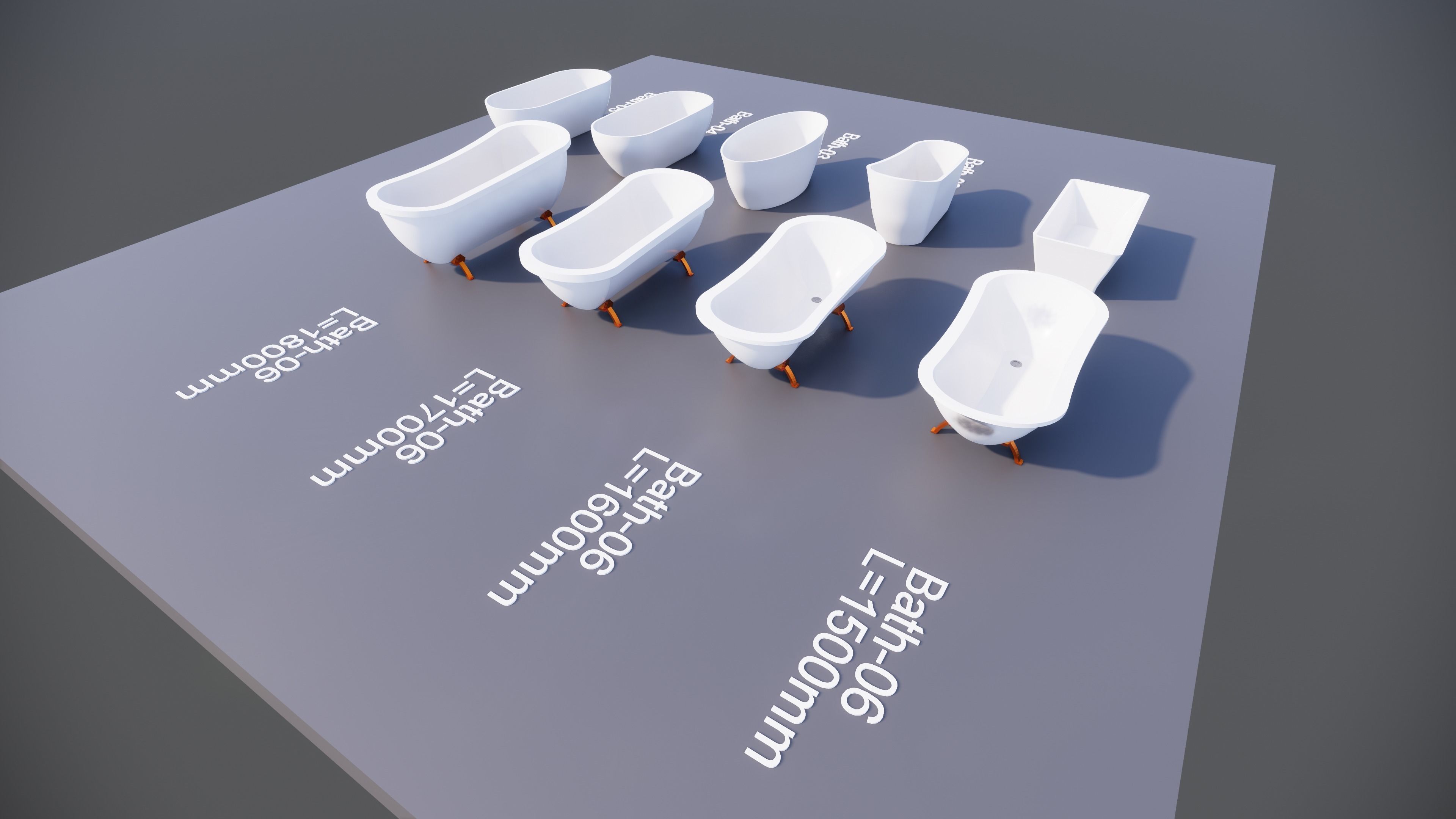 Bath Collection x6 3D model_7