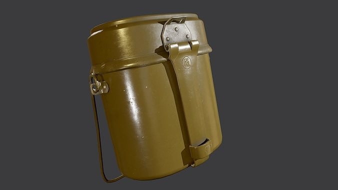 Army mess kit USSR Game Ready PBR Low-poly 3D model