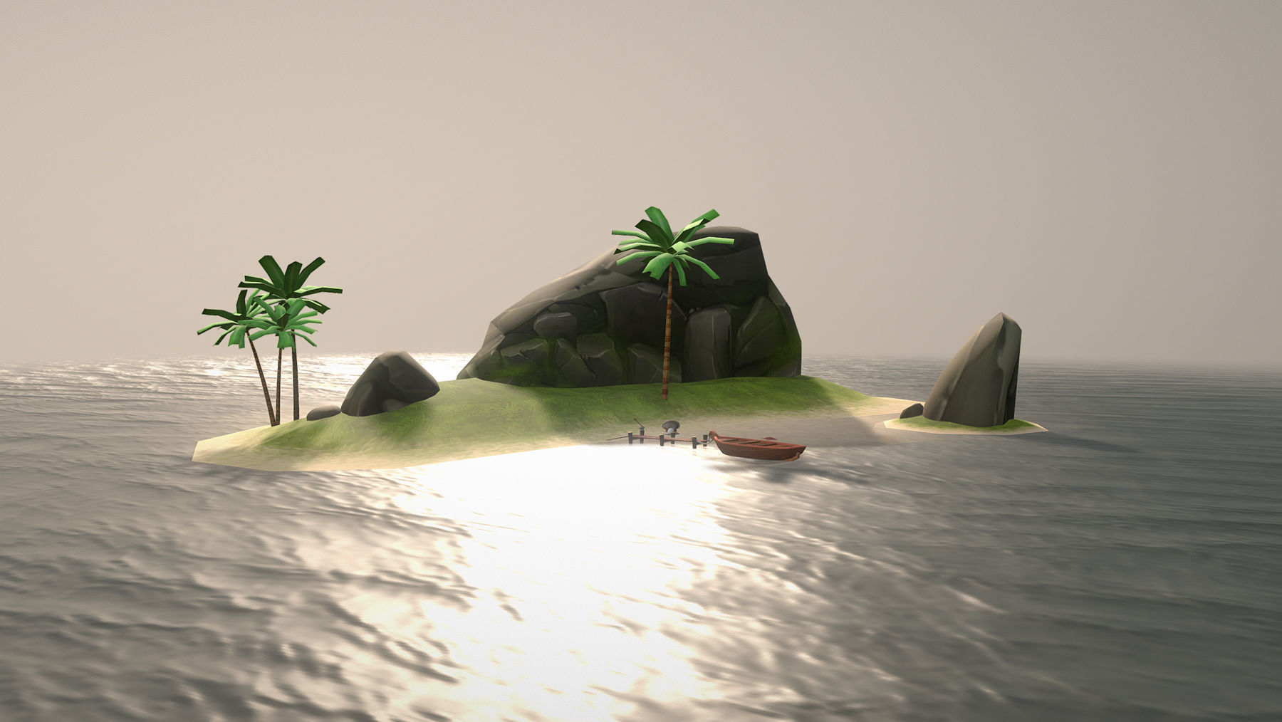 PirateCollection Island Low-poly 3D model_11