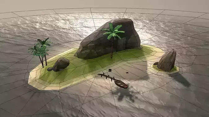 PirateCollection Island Low-poly 3D model