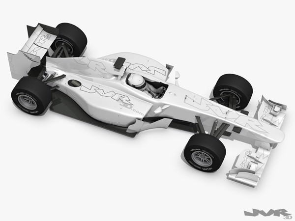 Generic F1 2012 Race Car 3D model_2