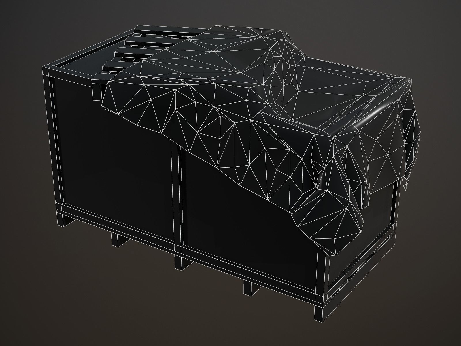 Air Force Supply Crate Low-poly 3D model_8