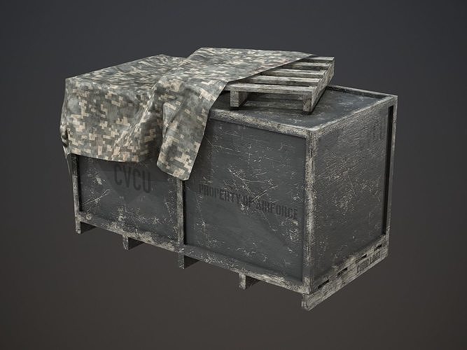 Air Force Supply Crate Low-poly 3D model