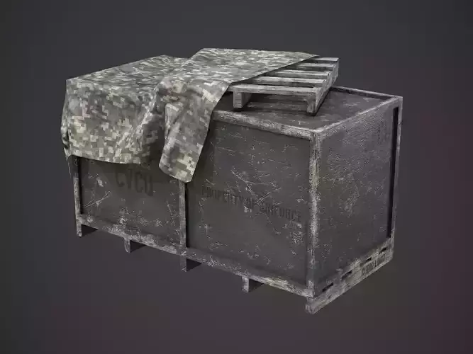 Air Force Supply Crate Low-poly 3D model