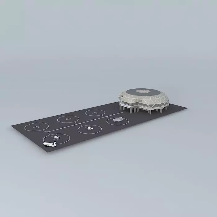 Hangar ice rink Free 3D model