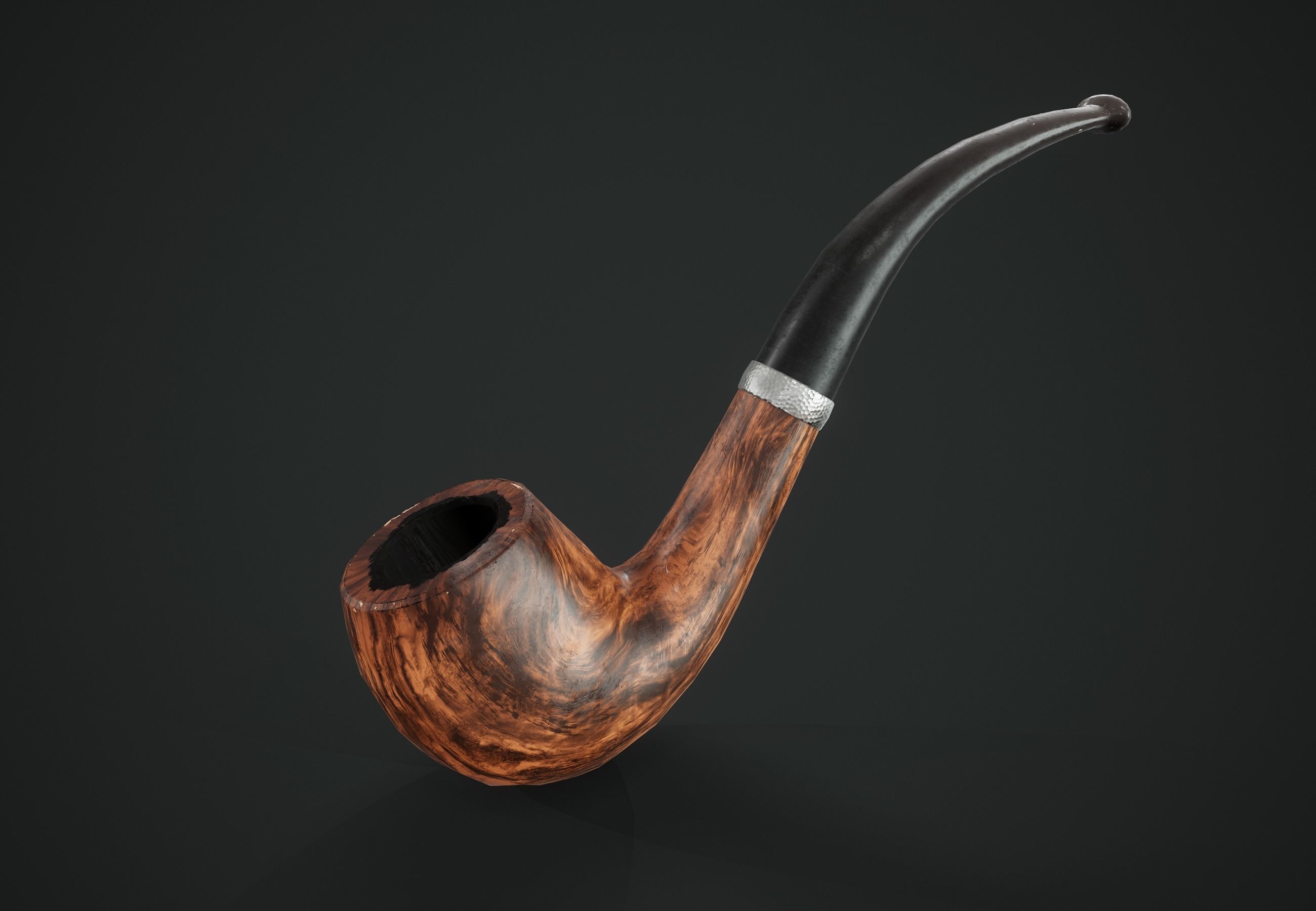 Tobacco Pipe PBR Game Ready Low-poly 3D model_2