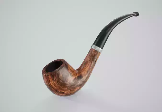 Tobacco Pipe PBR Game Ready Low-poly 3D model