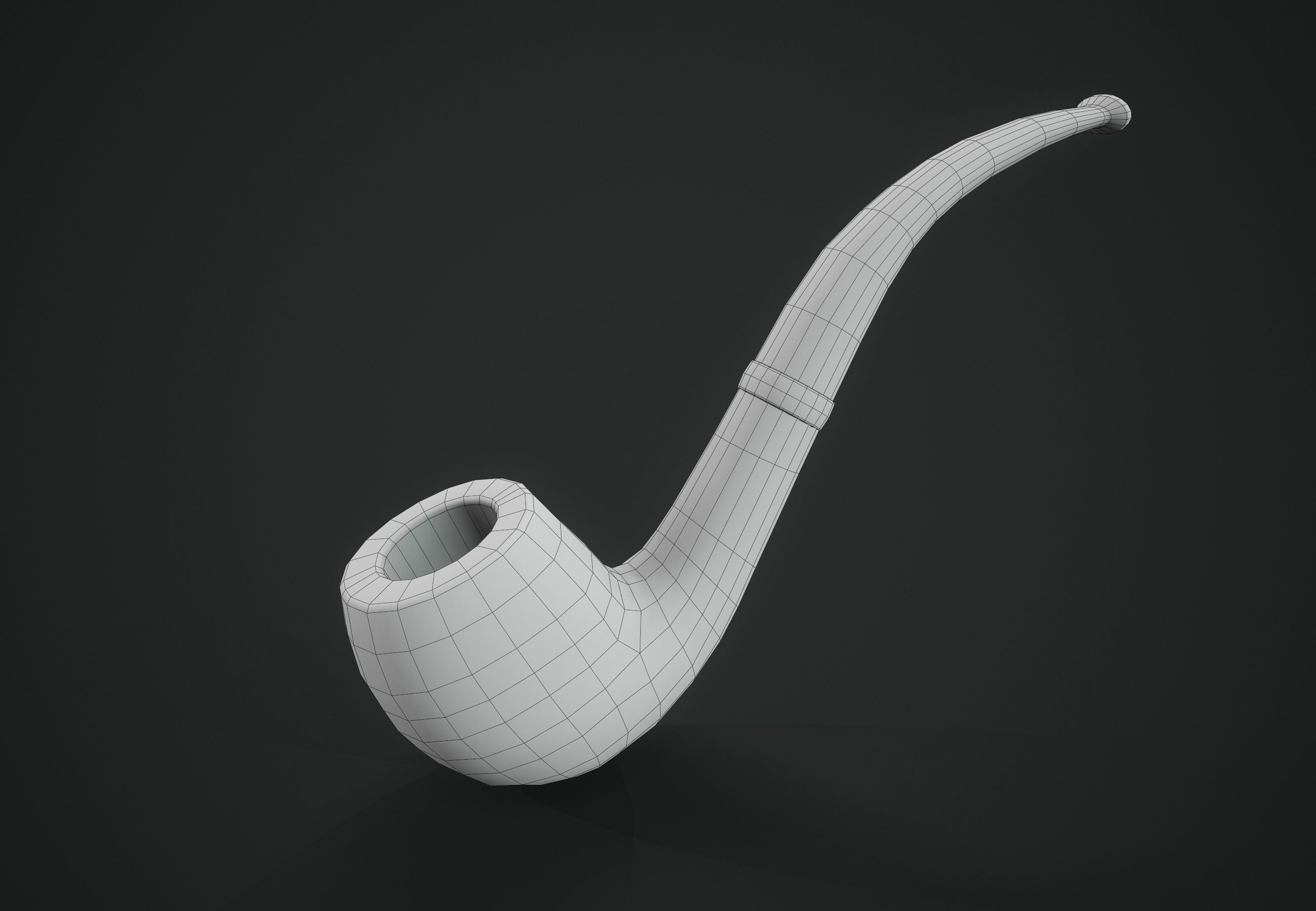 Tobacco Pipe PBR Game Ready Low-poly 3D model_8