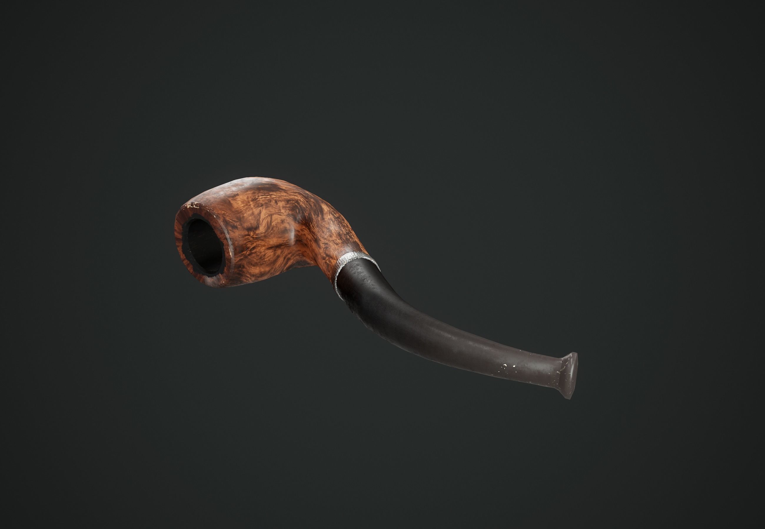 Tobacco Pipe PBR Game Ready Low-poly 3D model_4