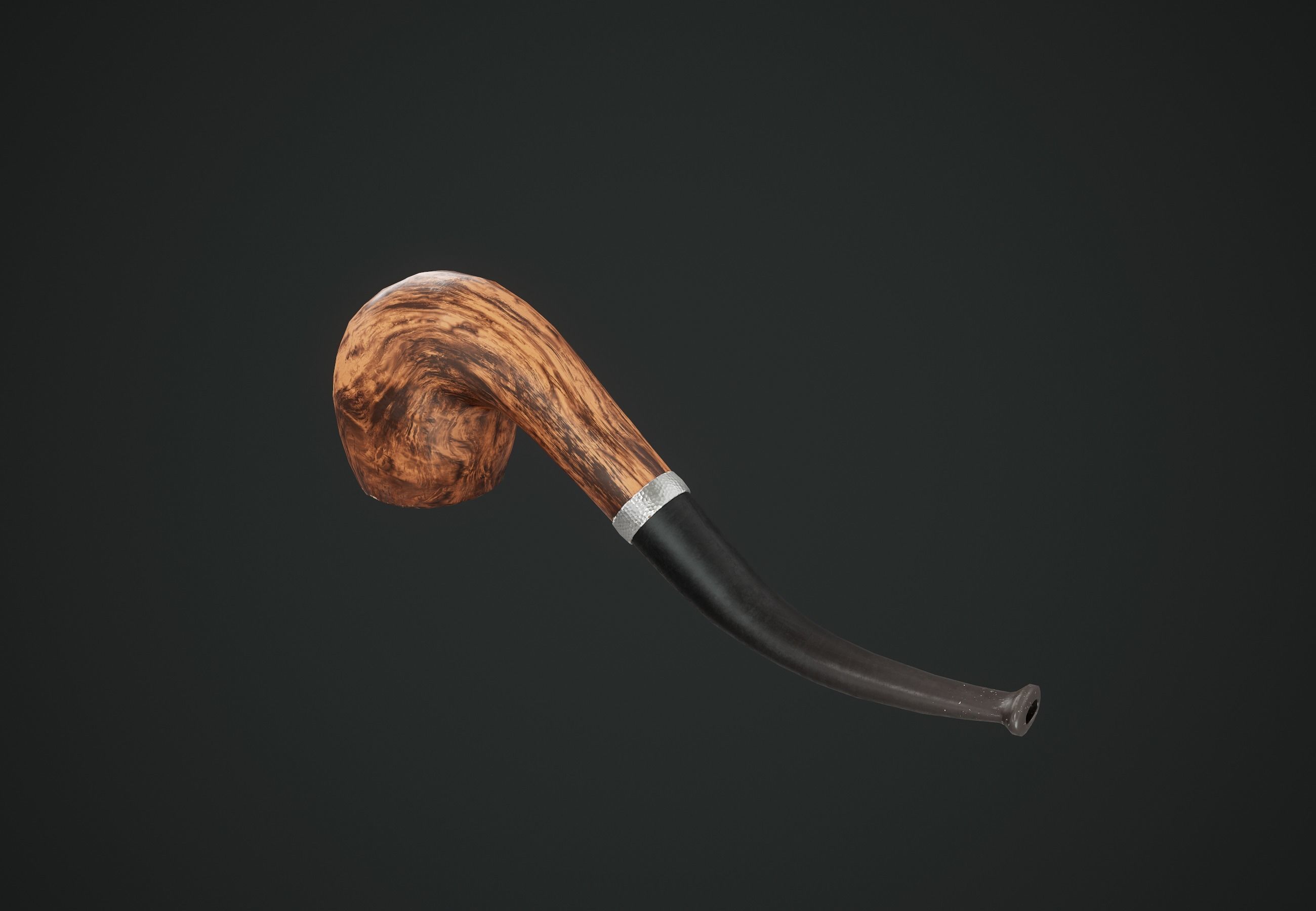 Tobacco Pipe PBR Game Ready Low-poly 3D model_5