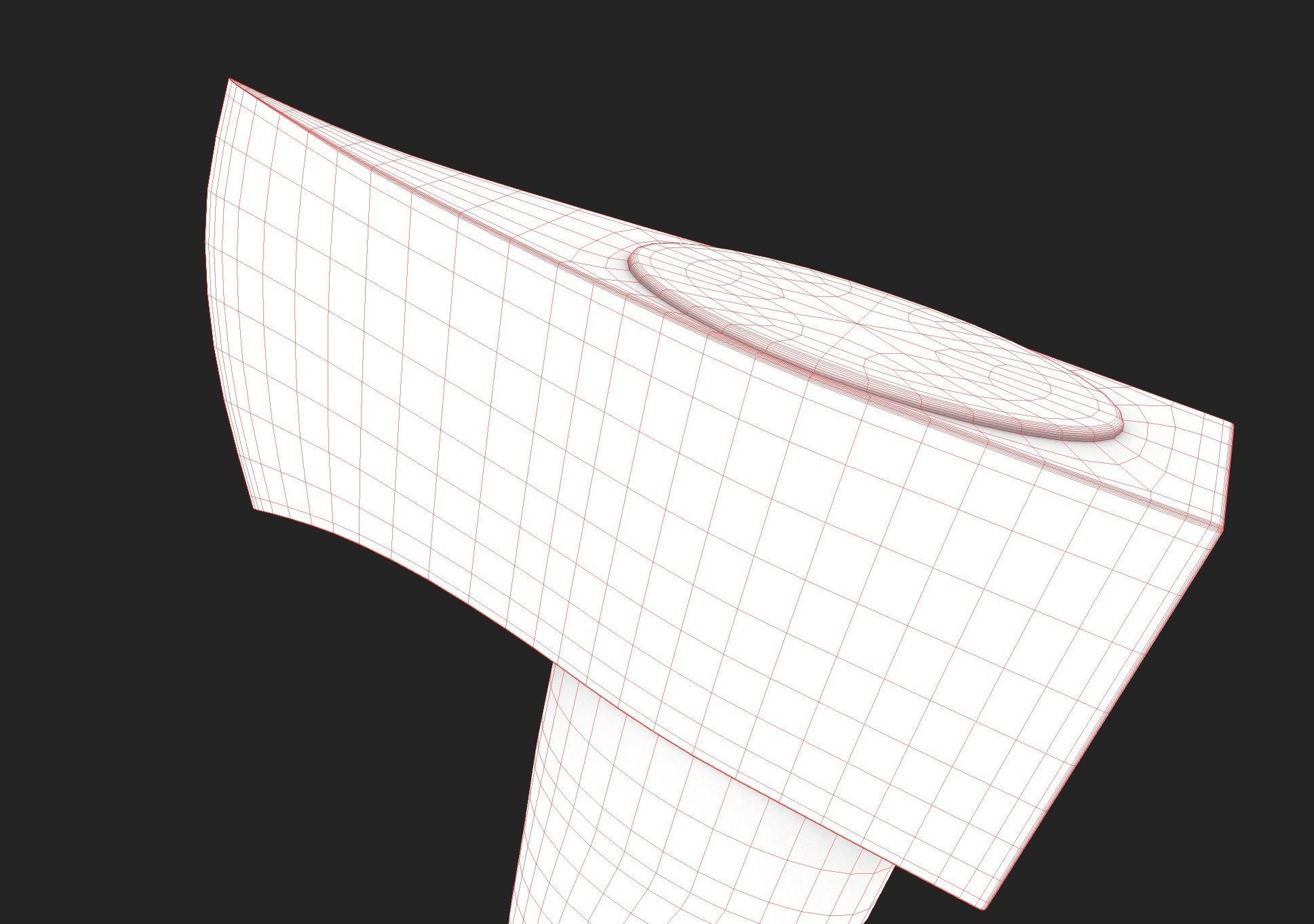 PBR Wood Axe Low-poly 3D model_6