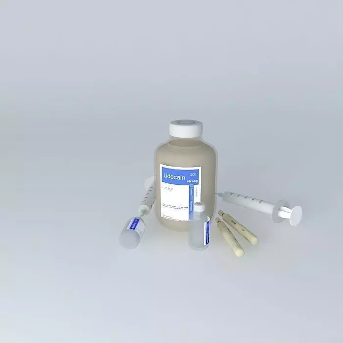 Syringe and other medical supplies Free 3D model_0