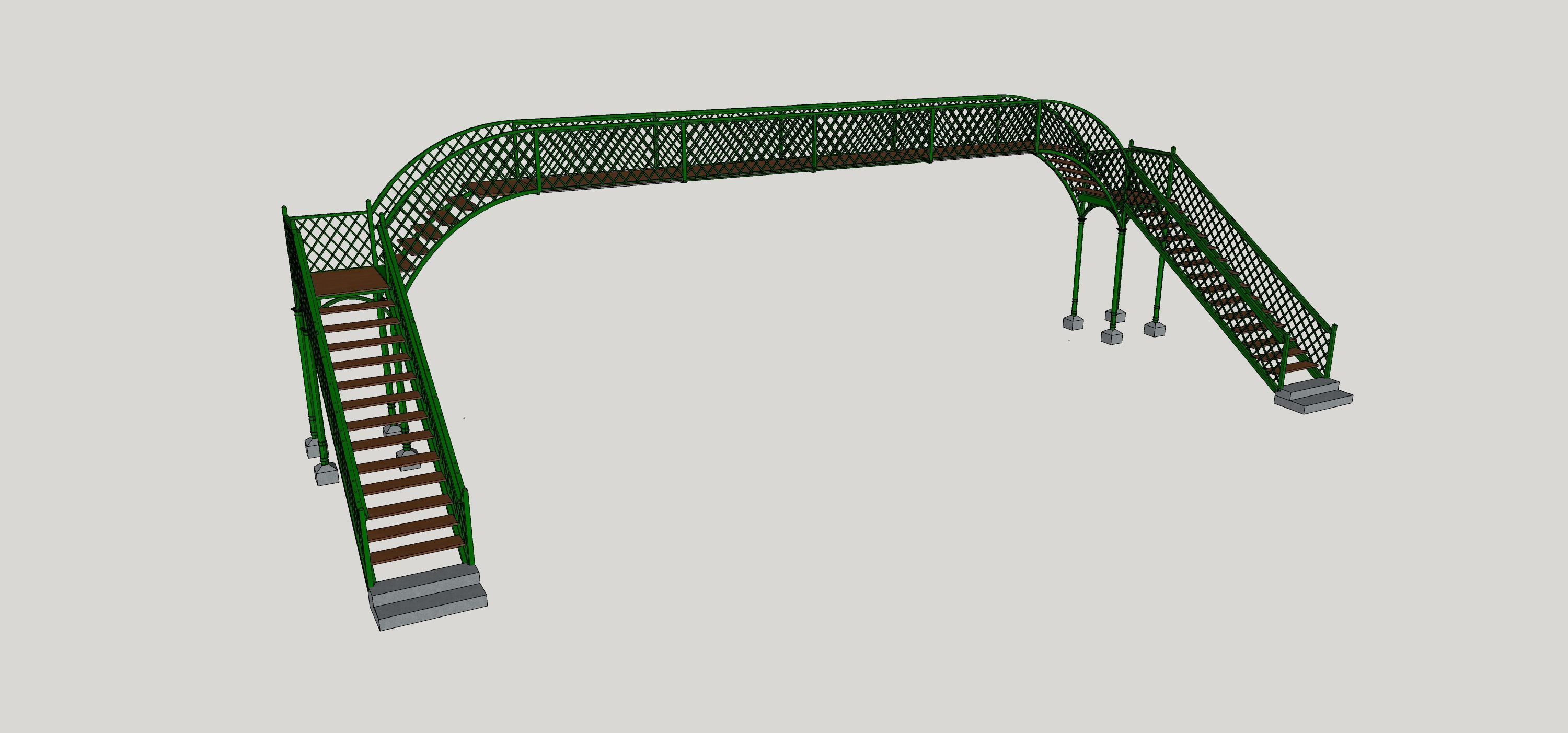 Pedestrian Bridge FCCA 3D model_1