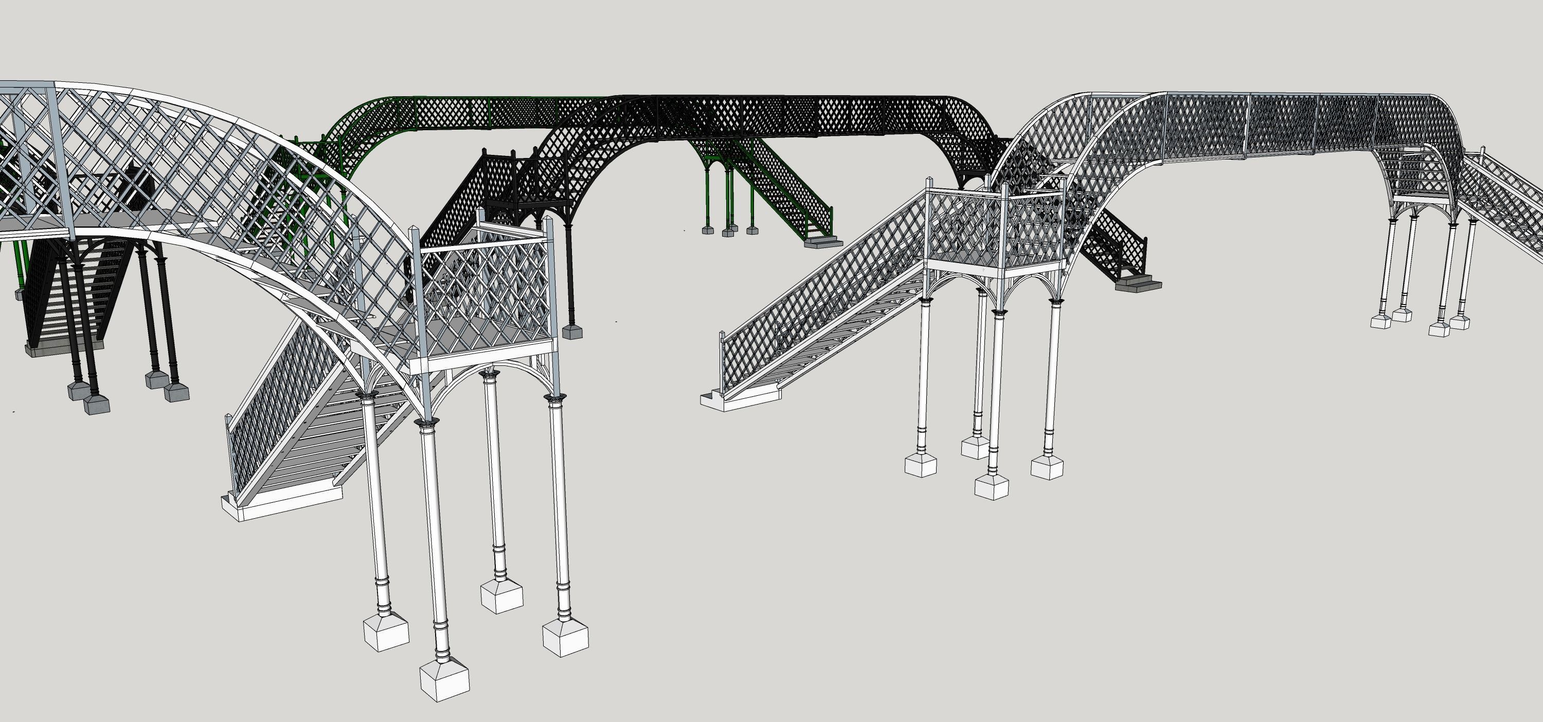 Pedestrian Bridge FCCA 3D model_2
