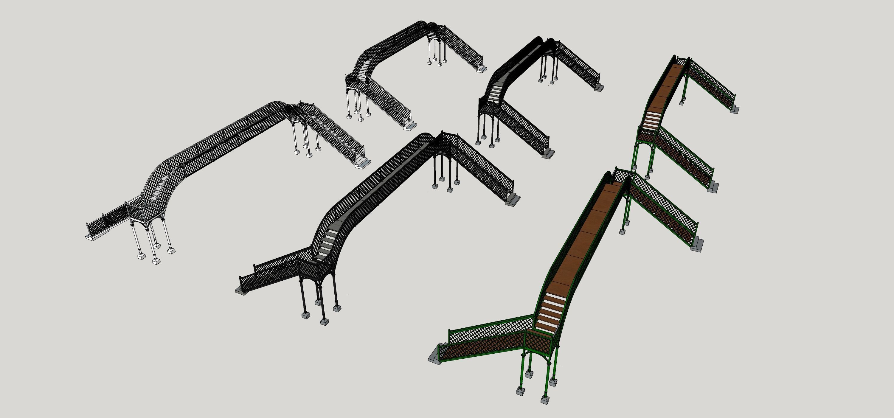 Pedestrian Bridge FCCA 3D model_4