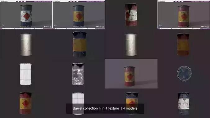 Barrel collection 4 in 1 texture  