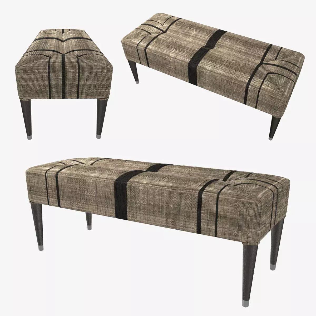 Palecek Fritz Rope Bench 3d model 3D model_0