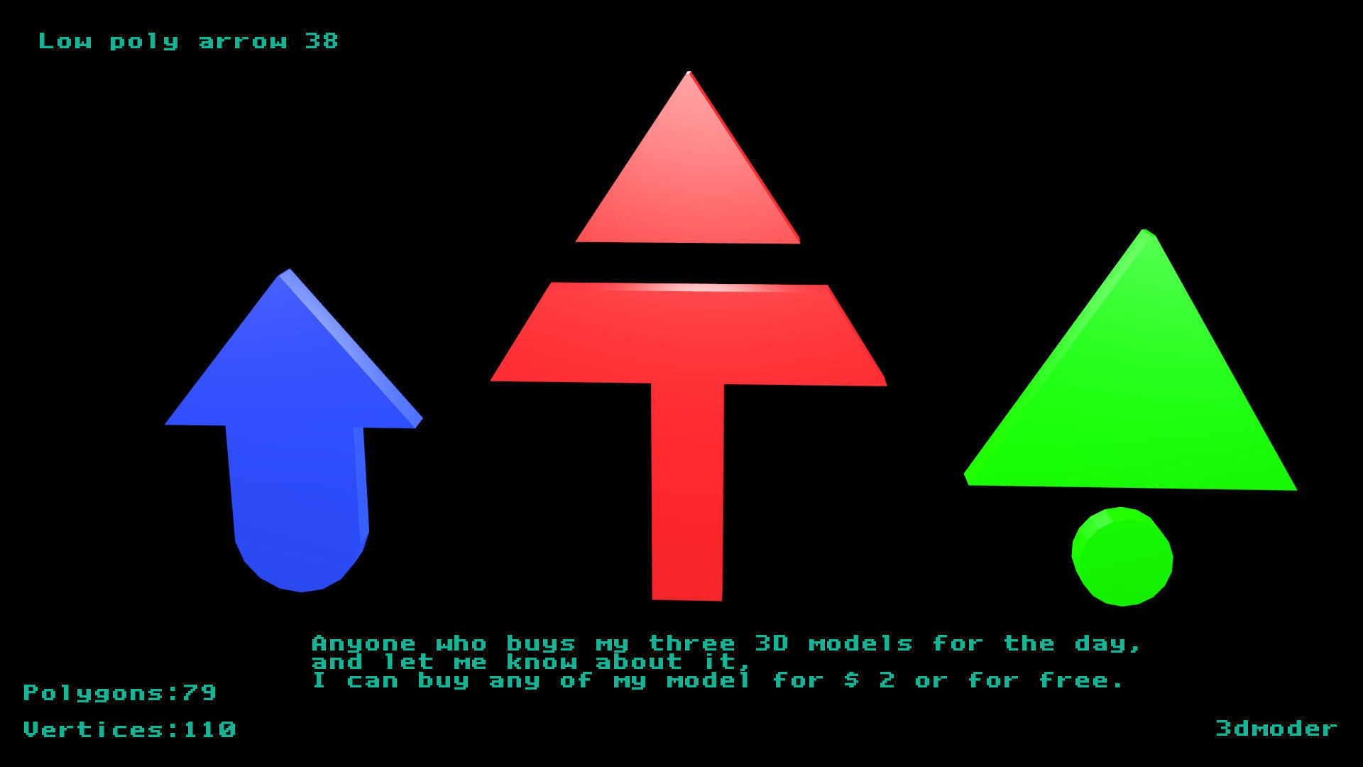 Low poly arrow 38