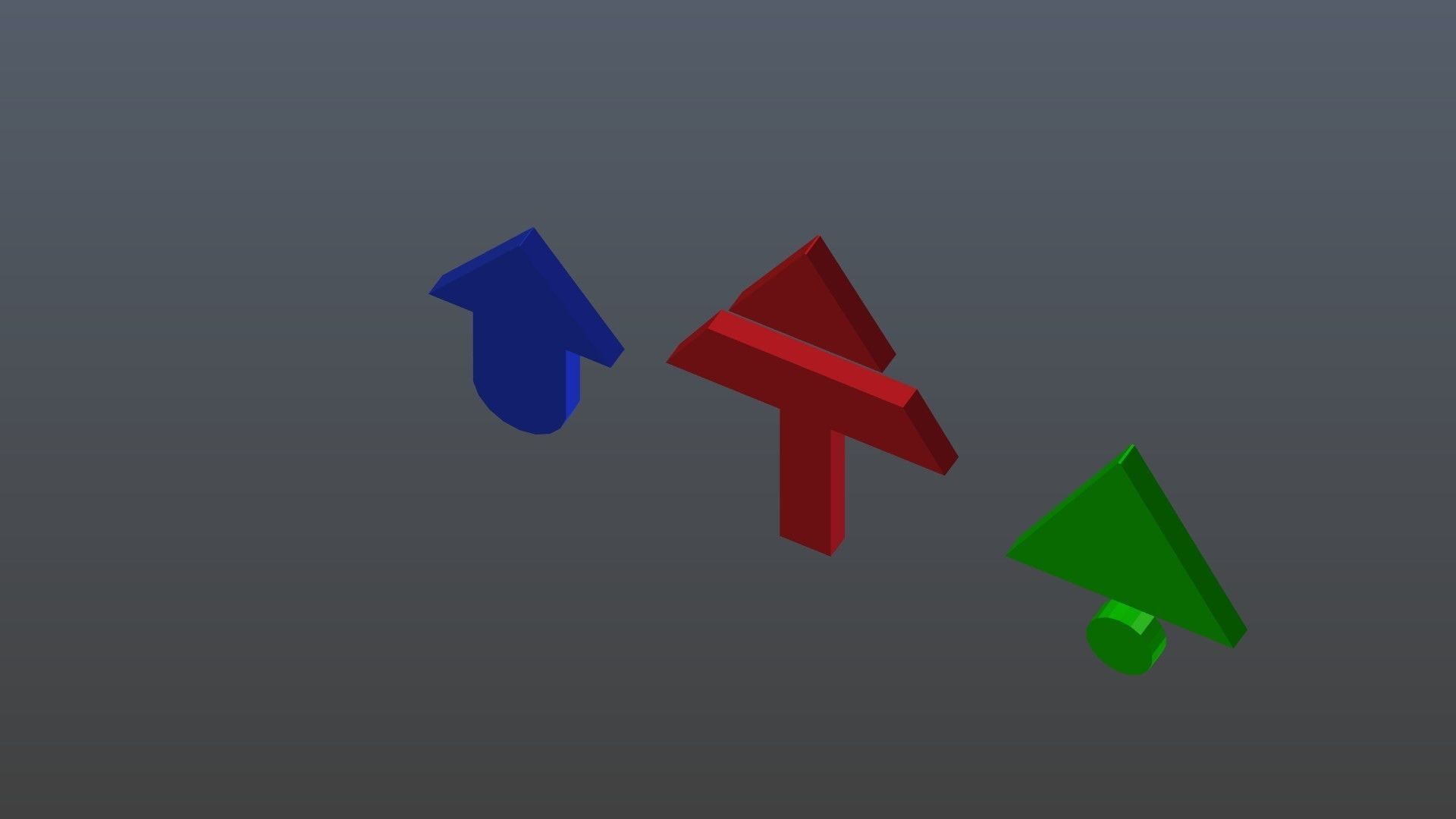 Low poly arrow 38 Low-poly 3D model_8