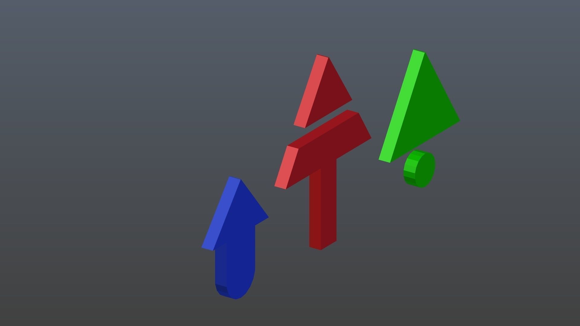 Low poly arrow 38 Low-poly 3D model_7