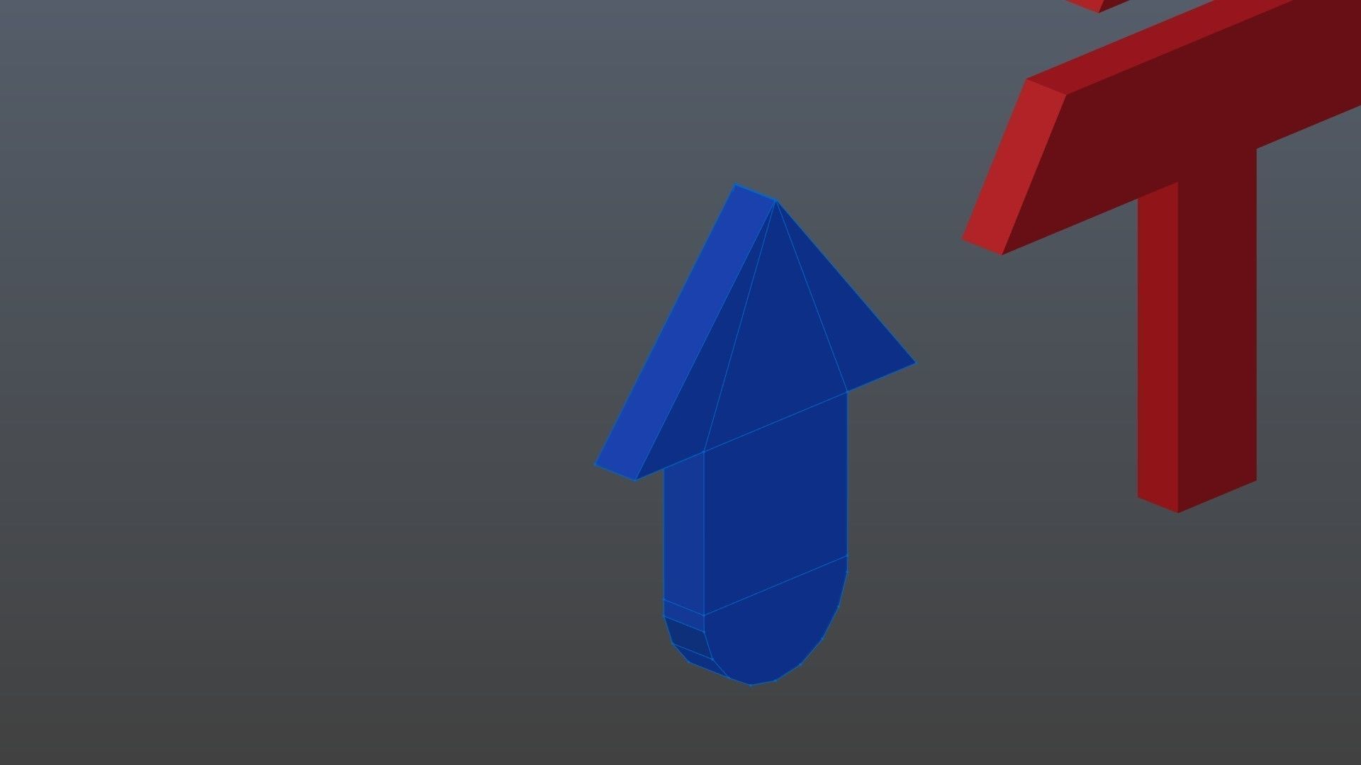 Low poly arrow 38 Low-poly 3D model_9