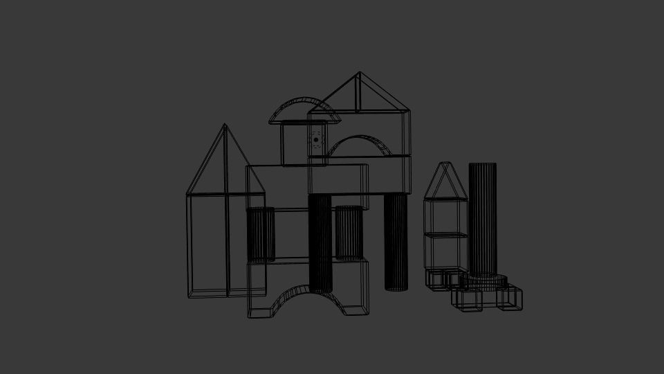 Toy Blocks Low-poly 3D model_5