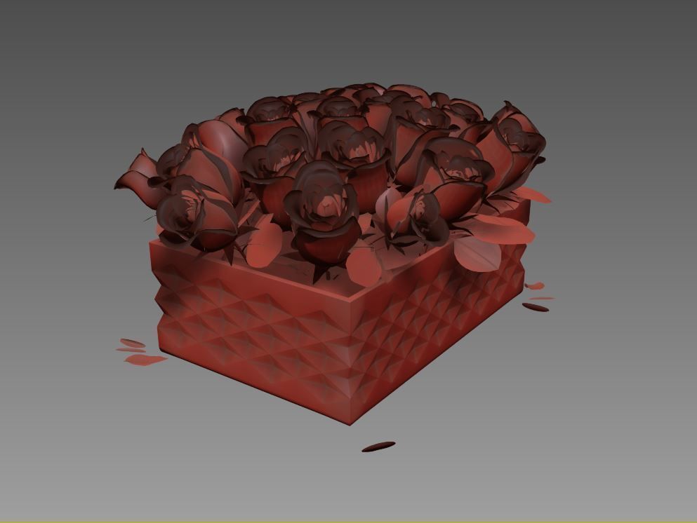 red flowerbox 3D model_5