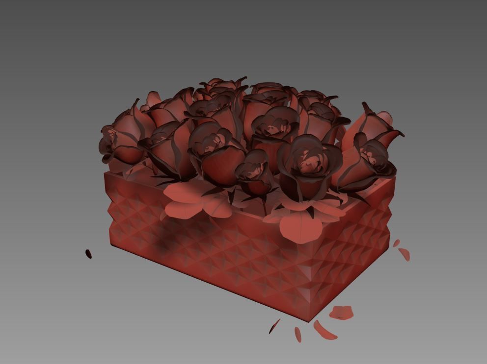 red flowerbox 3D model_4