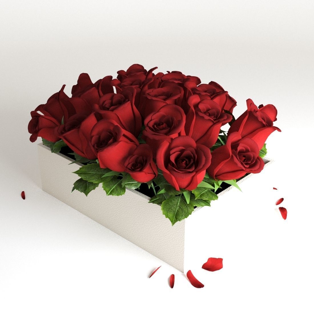 red flowerbox 3D model_2