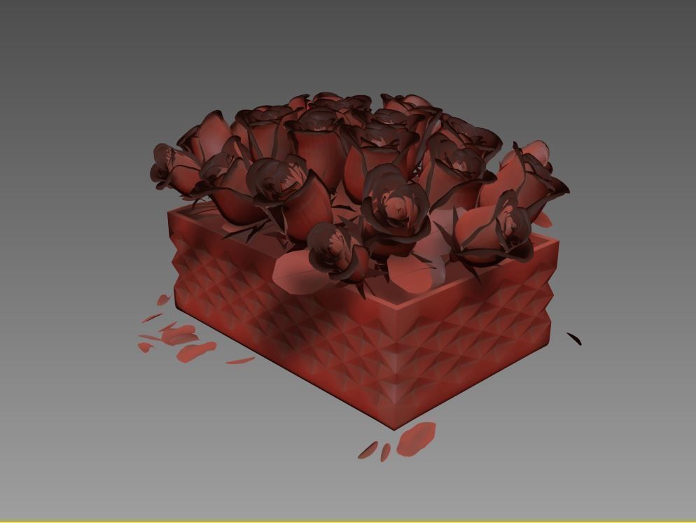 red flowerbox 3D model_6
