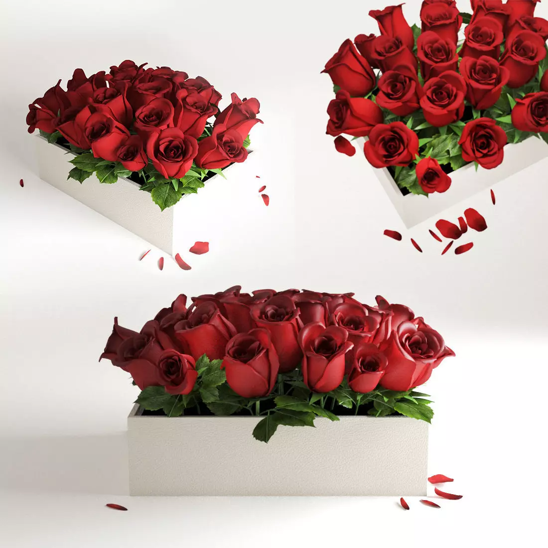 red flowerbox 3D model_0