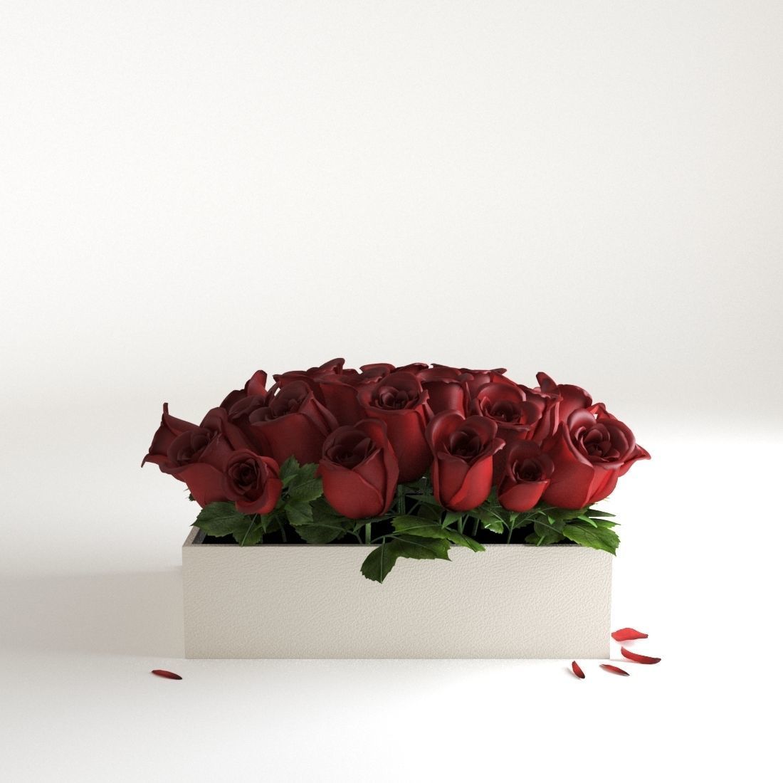 red flowerbox 3D model_1