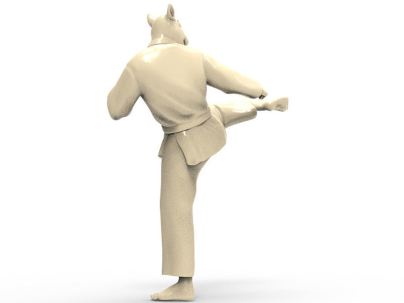Rat Roundhouse Kick 3D print model_2