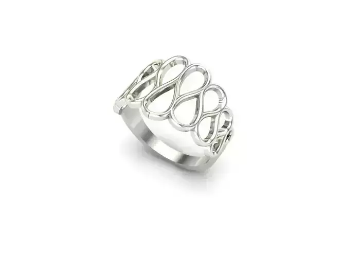 Ex-73 sterling silver ring with infinity design