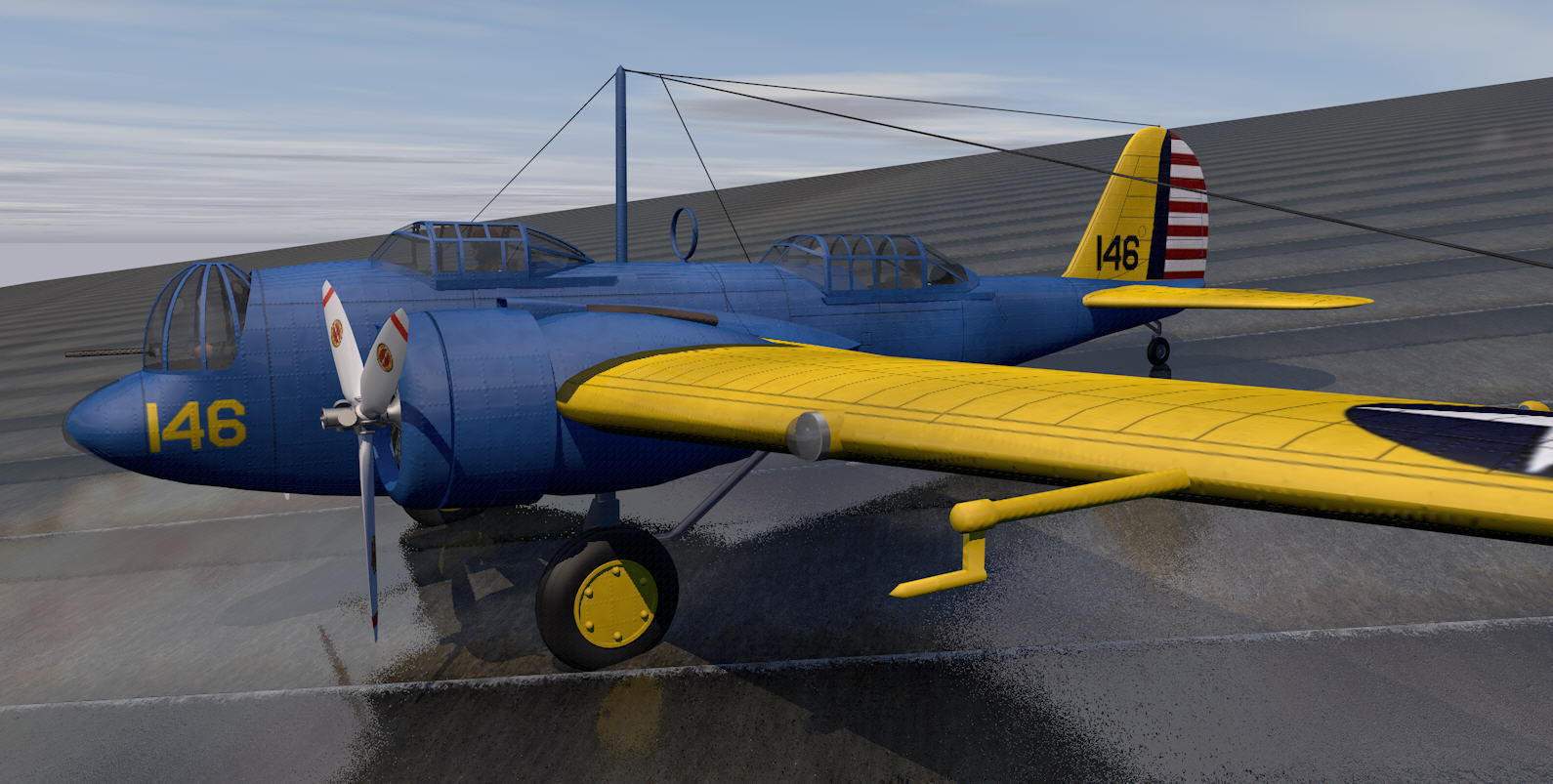 Martin B-10B 3D model_2