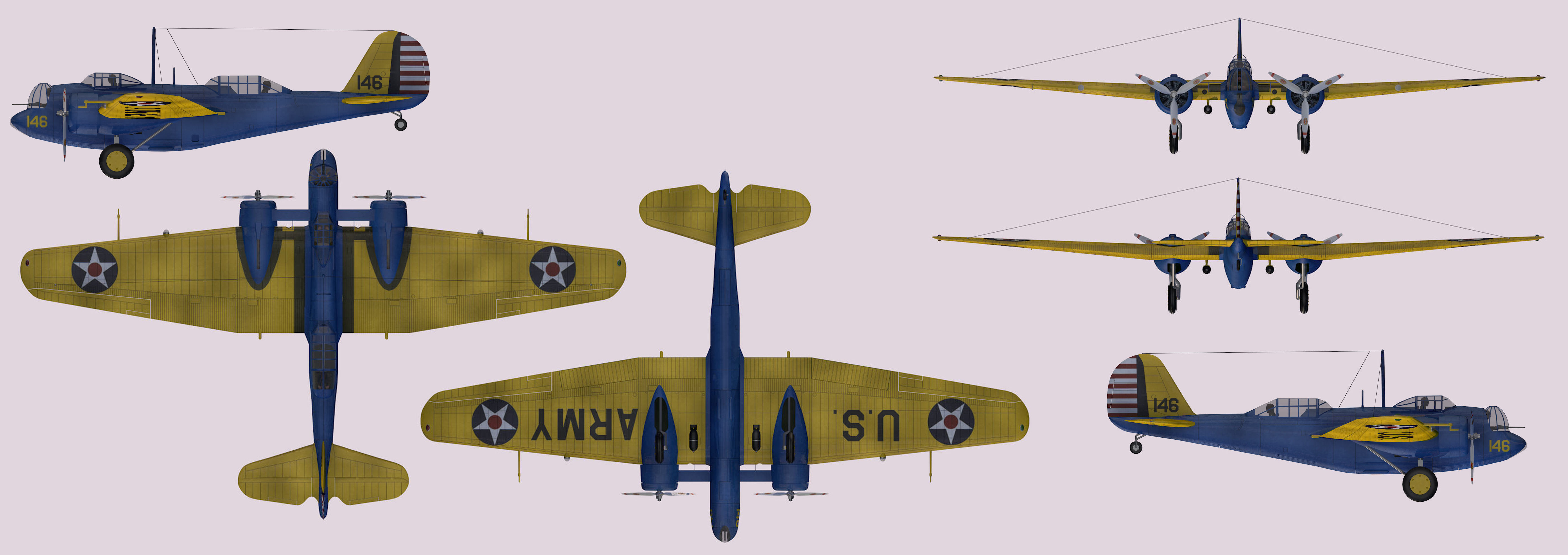 Martin B-10B 3D model_12