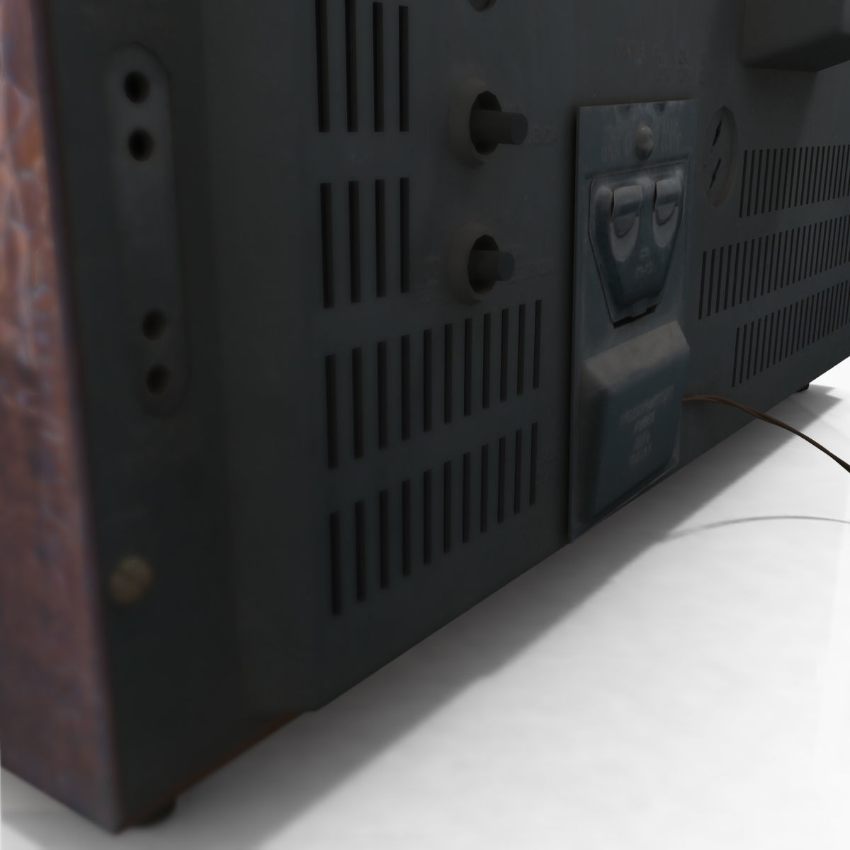 Old TV Low-poly 3D model_2