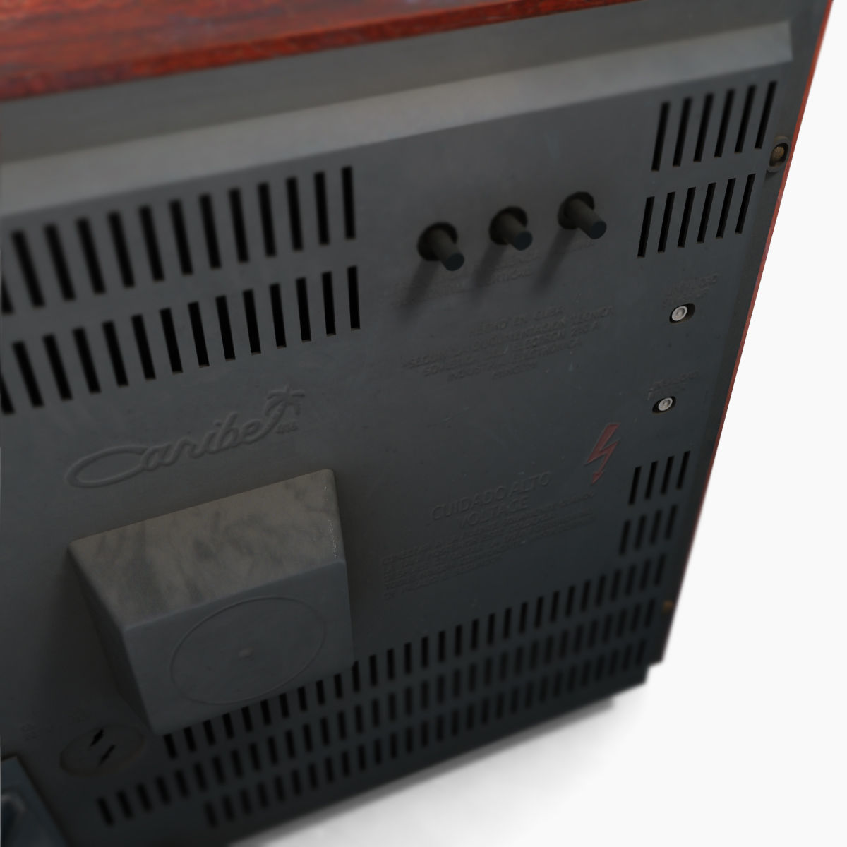 Old TV Low-poly 3D model_4