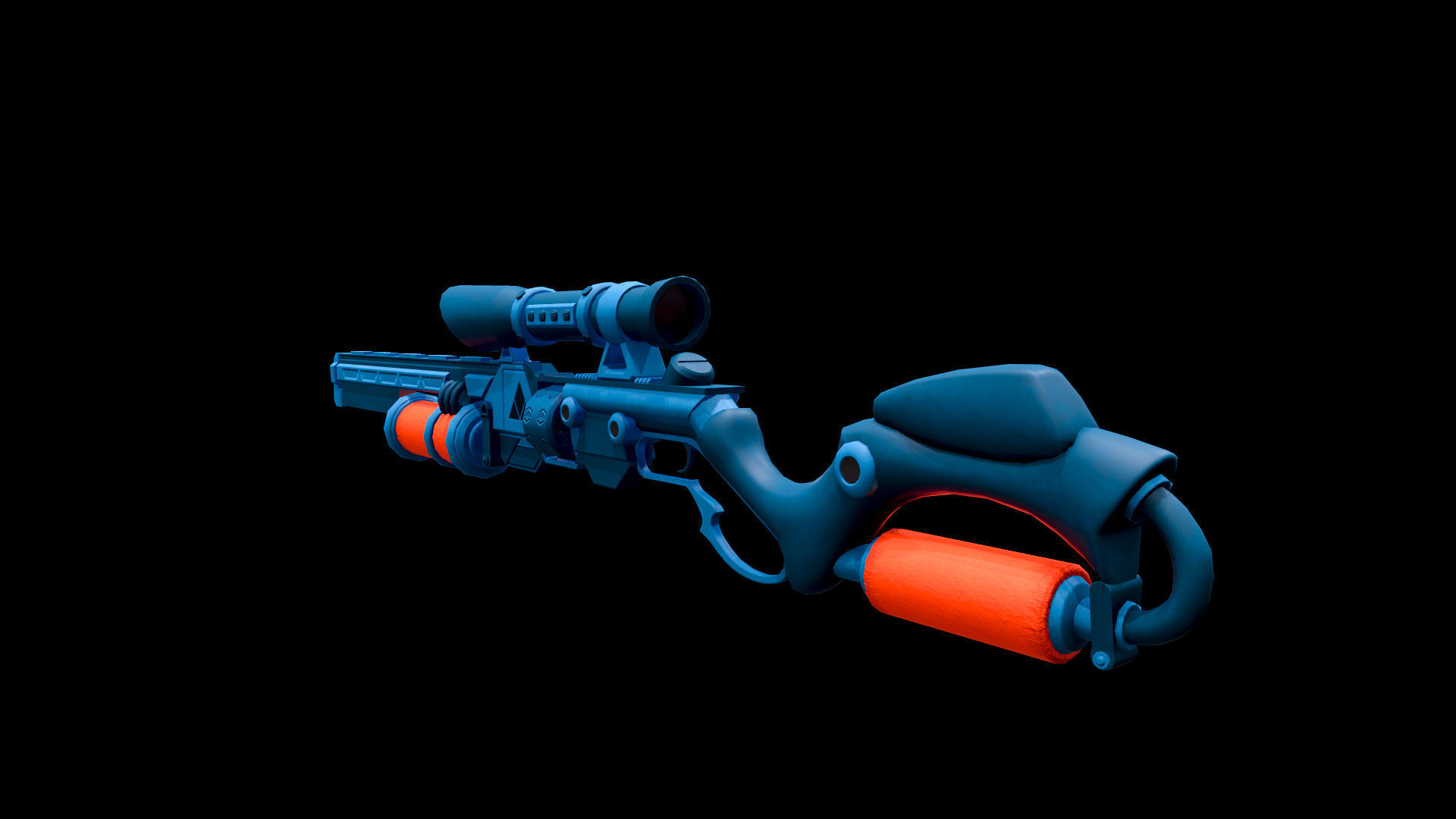 Future Sniper-Rifle Low-poly 3D model_4