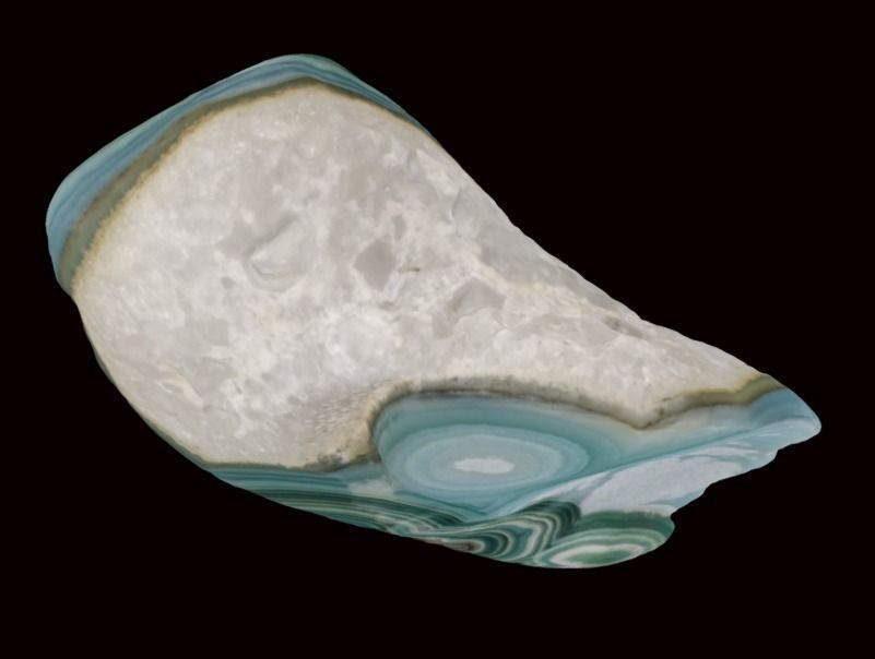 Agate gem green 20 3D model_4