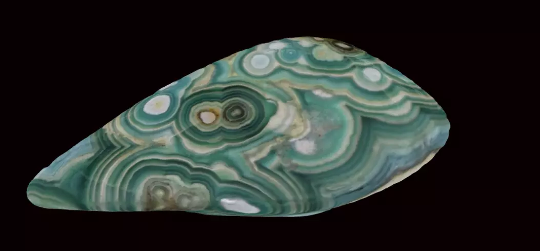 Agate gem green 20 3D model_0