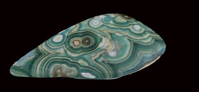 Agate gem green 20 3D model